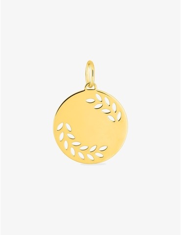 Pendentif jeton en or jaune...