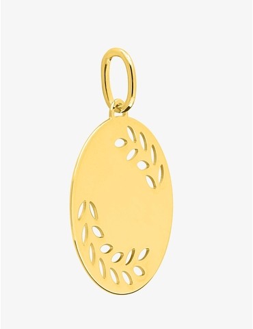 Pendentif jeton en or jaune...