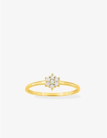 Bague en or jaune 375 ‰ et...