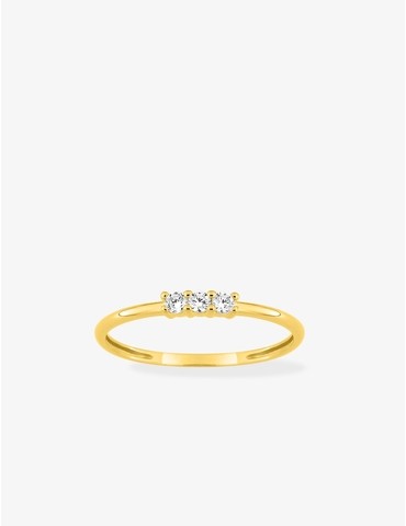 Bague en or jaune 375 ‰ et...