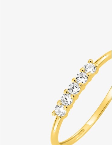 Bague en or jaune 375 ‰ et...