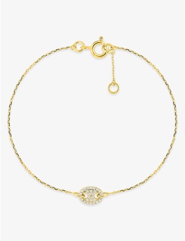 Bracelet en or jaune 375 ‰,...