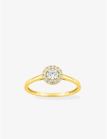 Bague solitaire rond avec...