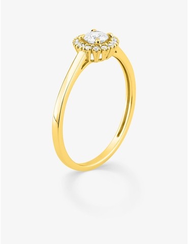 Bague solitaire rond avec...