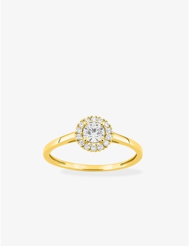 Bague solitaire rond avec...