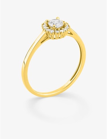 Bague solitaire rond avec...