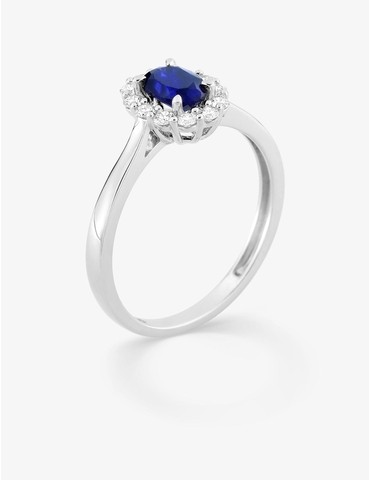 Bague saphir synthétique...