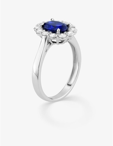 Bague saphir synthétique...