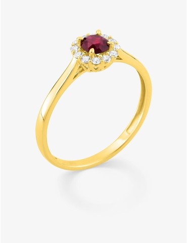 Bague rubis synthétique...
