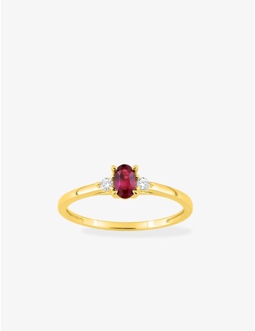 Bague rubis synthétique...