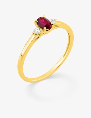 Bague rubis synthétique...