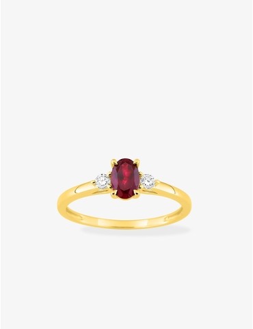 Bague rubis synthétique...