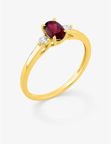 Bague rubis synthétique...
