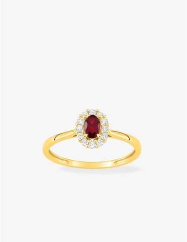 Bague rubis synthétique...