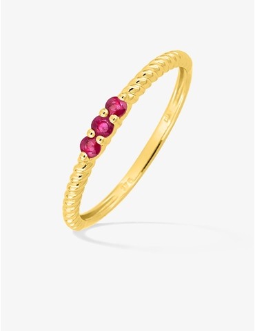 Bague en or jaune 750‰...