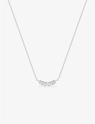 Collier or 375 ‰ blanc avec...