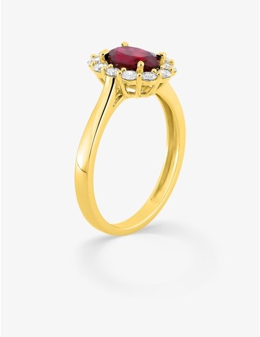Bague rubis synthétique...