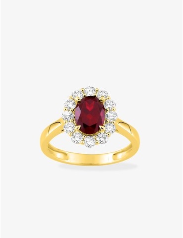 Bague rubis synthétique...