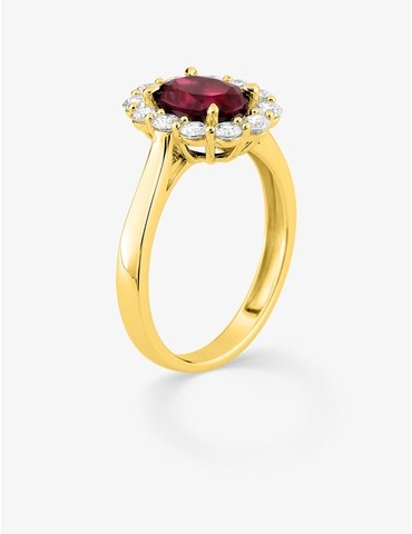 Bague rubis synthétique...