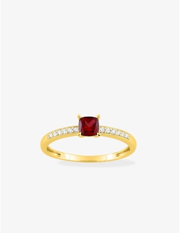 Bague rubis synthétique...