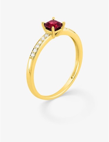 Bague rubis synthétique...