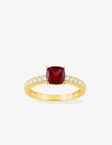 Bague rubis synthétique...