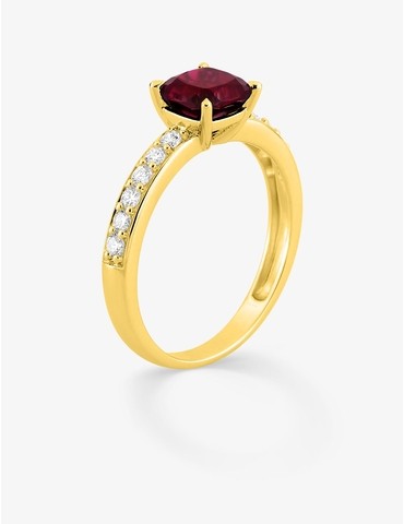 Bague rubis synthétique...