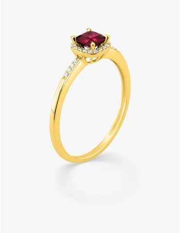 Bague rubis synthétique...