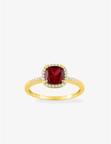 Bague rubis synthétique...