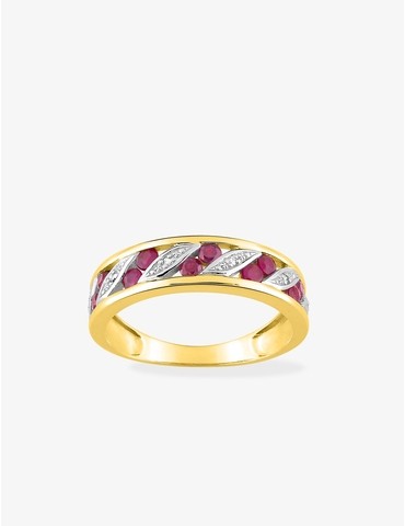Bague or 375 ‰ jaune et...