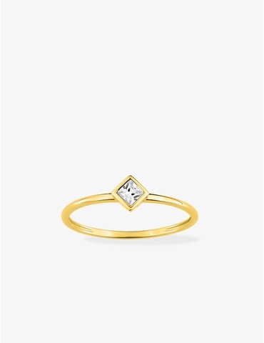 Bague solitaire en or jaune...