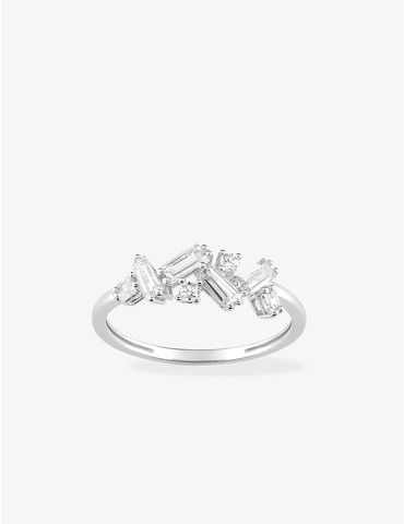 Bague en or blanc 750 ‰,...