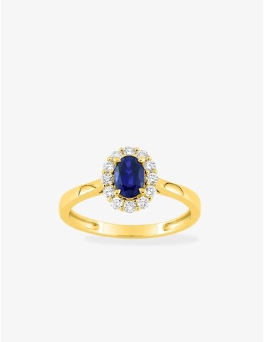Bague saphir synthétique...