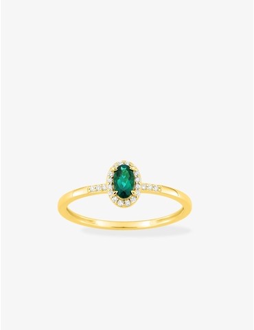 Bague émeraude synthétique...