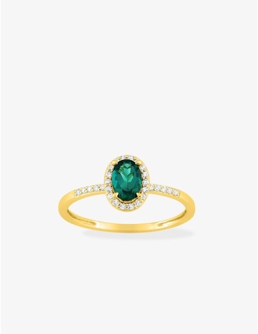 Bague émeraude synthétique...