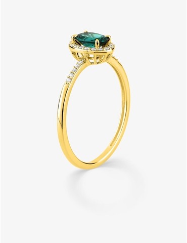 Bague émeraude synthétique...