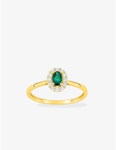 Bague émeraude synthétique...