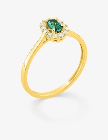 Bague émeraude synthétique...