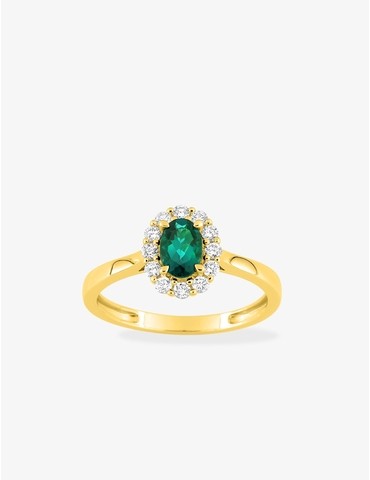Bague émeraude synthétique...