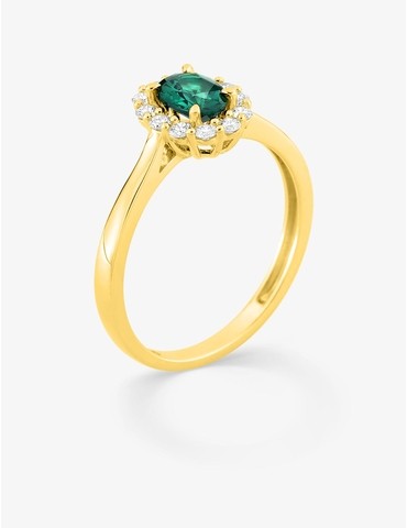 Bague émeraude synthétique...