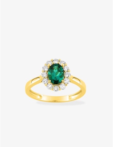 Bague émeraude synthétique...