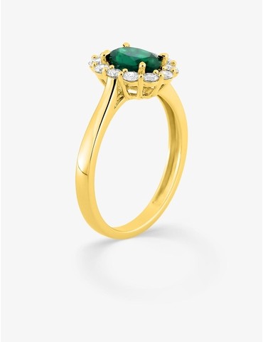 Bague émeraude synthétique...