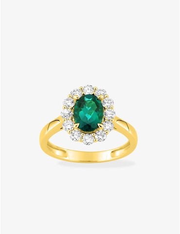 Bague émeraude synthétique...