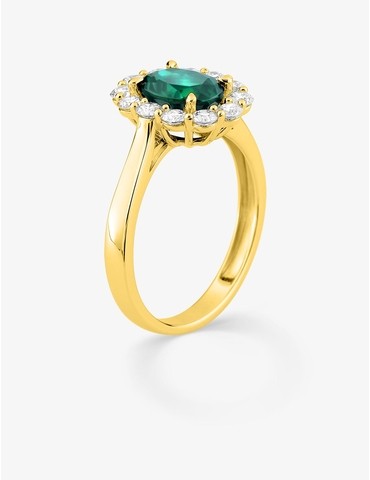 Bague émeraude synthétique...
