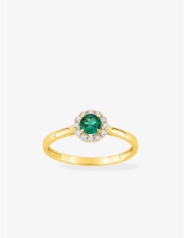 Bague émeraude synthétique...