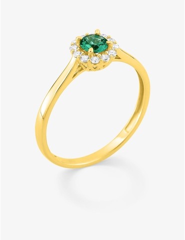 Bague émeraude synthétique...