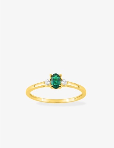 Bague émeraude synthétique...