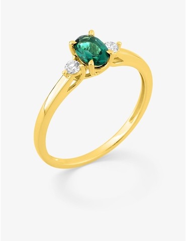 Bague émeraude synthétique...