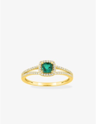 Bague émeraude synthétique...
