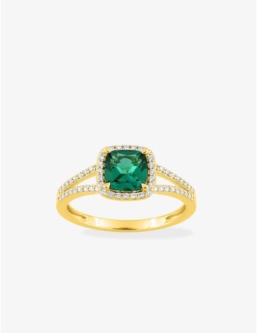 Bague émeraude synthétique...